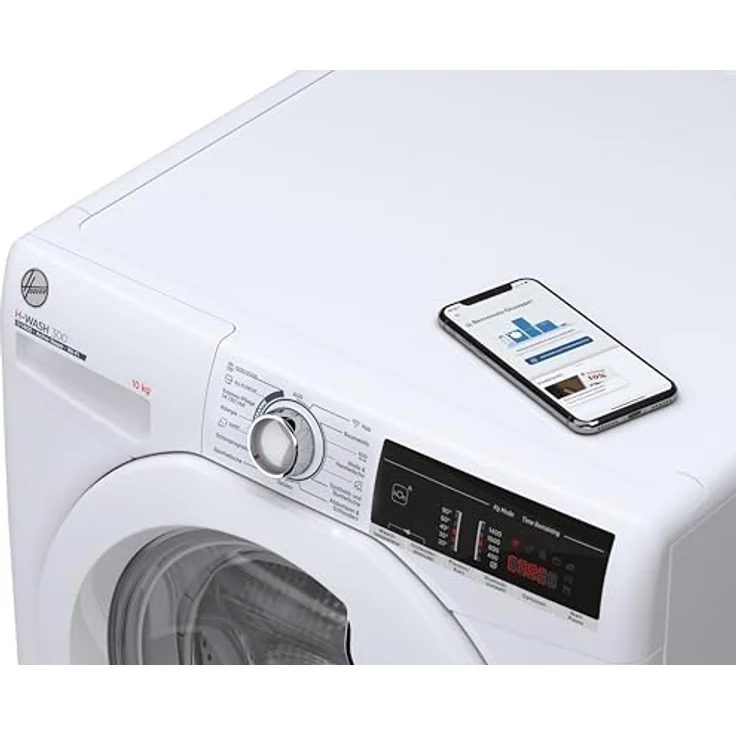 Hoover H3WOSQ4105TA4-84 Waschmaschine mit 10 kg Fassungsvermögen, Energieeffizienzklasse B, Wi-Fi & Bluetooth, All in One Programm – Bild 4