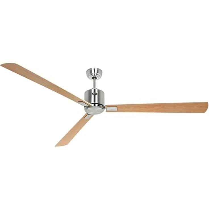 CASAFAN Eco Neo III, Energiespar Deckenventilator 180 cm, Chrom Gebürstet, Wendeflügel Ahorn/Buche, Bluetooth und Smart Home Fernbedienung – Bild 4