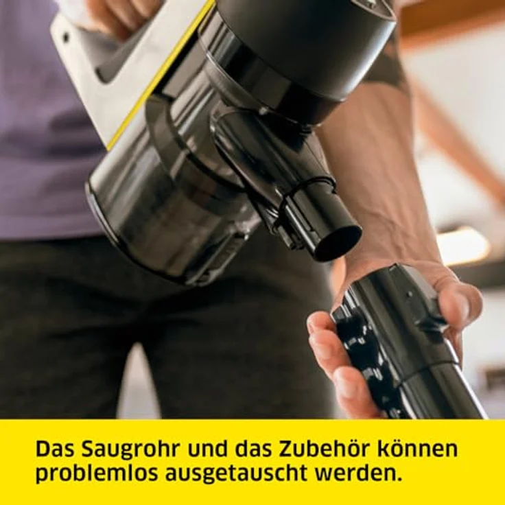 Kärcher Akku-Staubsauger VC 4 Cordless myHome, 2 Saugstufen, Laufzeit: bis zu 30 min., Gewicht: 2,3 kg, inkl. 21,6 V Akku, Ladegerät, Wandhalterung, Boden- und Fugendüse, 2-in-1-Staubbürste – Bild 5