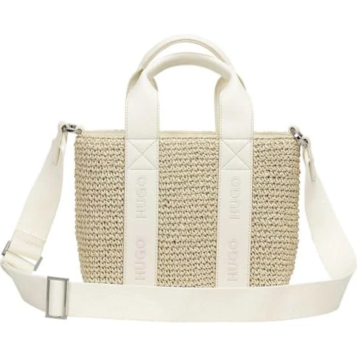 Hugo Becky Handtasche 25 cm, weiß, 100% Papier, 25 cm x 9 cm x 19 cm – Bild 2
