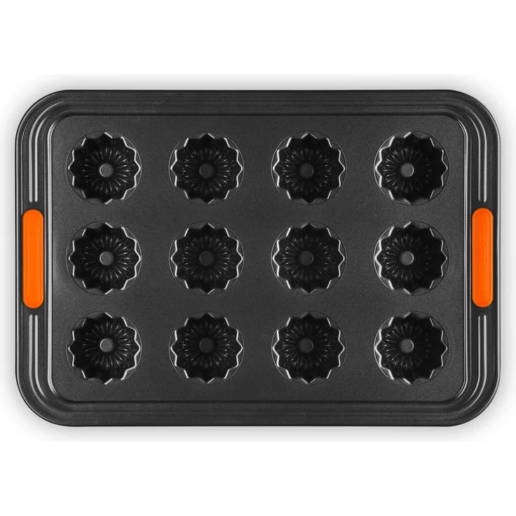 Le Creuset Canneléform, Aluminium, Platz für 12 Stück, antihaftbeschichtet, schwarz
