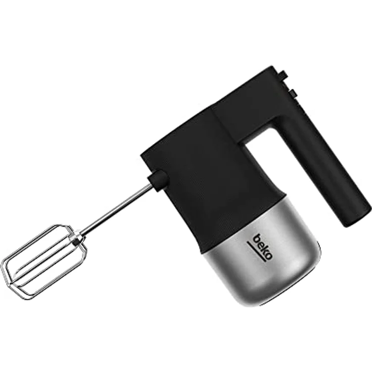 Beko HMM 81504 BX Handmixer, 500 Watt, 4 Geschwindigkeiten, Turbo, inkl. 2 Schneebesen und 2 Knethaken aus Edelstahl, schwarz – Bild 2