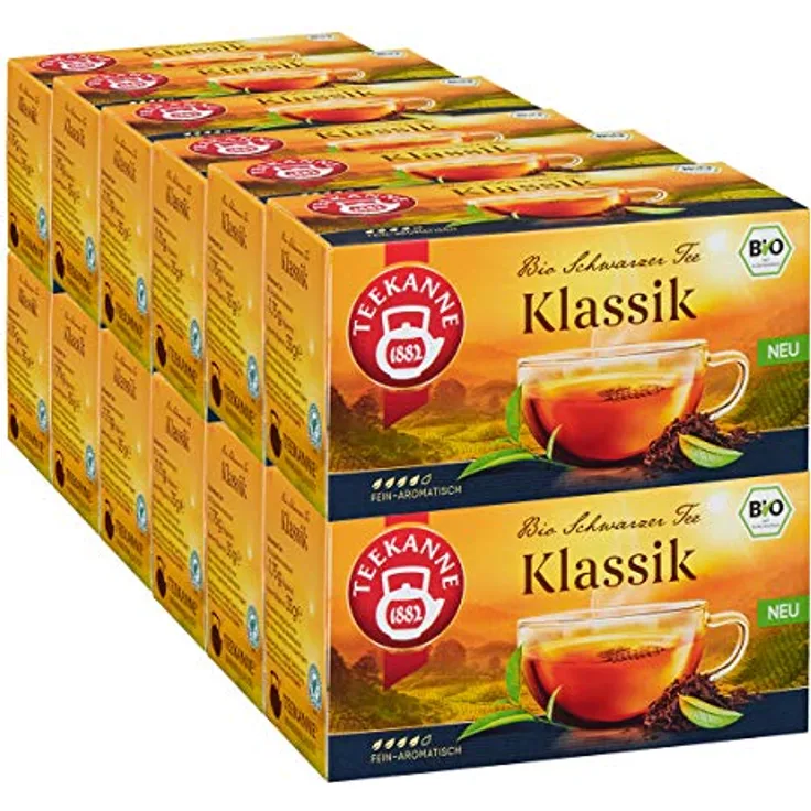 Teekanne Bio Schwarzer Tee Klassik feinaromatisch, 35 g / 12er Pack