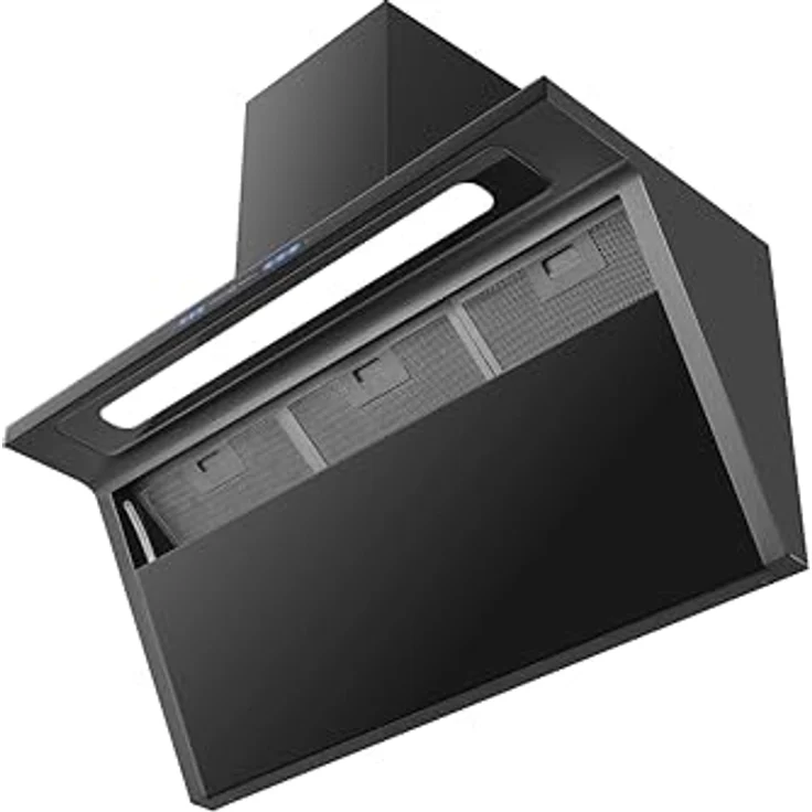 Wolkenstein Dunstabzugshaube WS55-90A++GCB | Schwarz | 90cm Breite | Touch Control | Auto-Opening Funktion | LED-Beleuchtung | Energieeffizienzklasse A++ – Bild 3