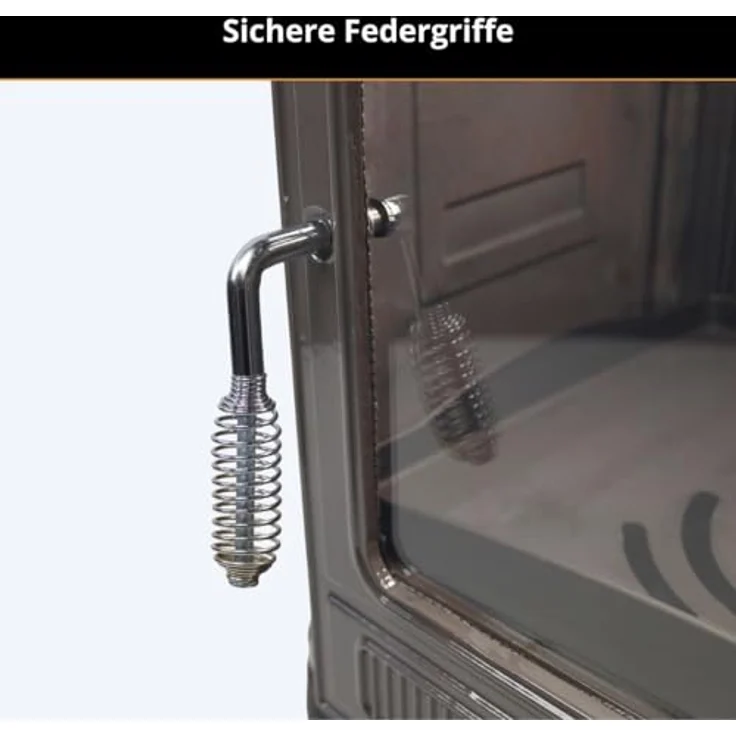 365 Kaminofen Ferrox 55, grau emailliert, Gusseisen, 7 kW Nennwärmeleistung, A+, 83 % Wirkungsgrad – Bild 5