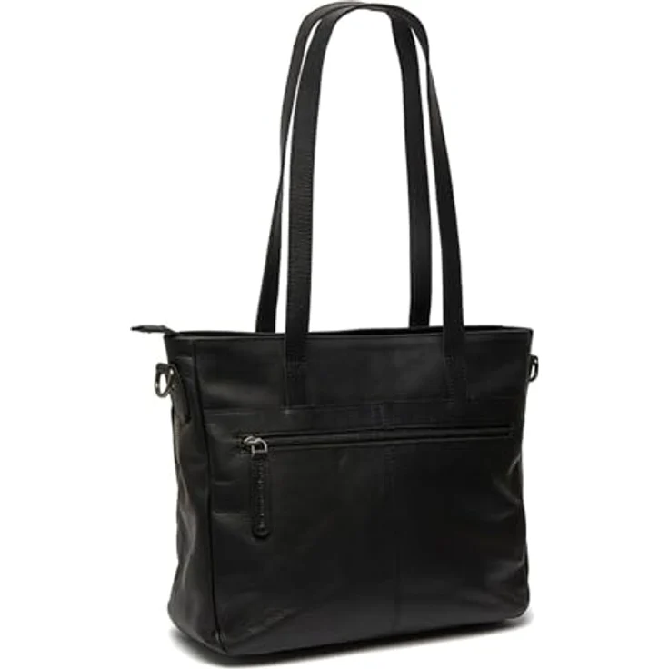 The Chesterfield Brand Shopper Alicante, gewachstes Rindleder, schwarz, 35 x 14 x 26 cm – Bild 2