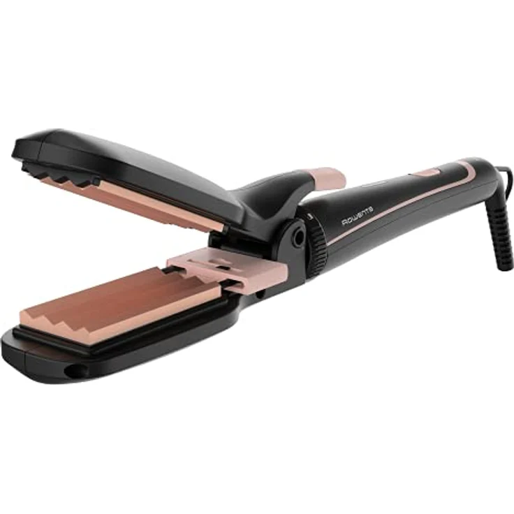Rowenta CF4231 Infinite Looks 14-in-1 Multistyler | Keramikbeschichtung | kühle Spitze | Inklusive Stylingaufsätze (Haarglätter/Kreppeisen/Lockenstab/Warmluftbürste) und Zubehör | Schwarz/Kupfer – Bild 5