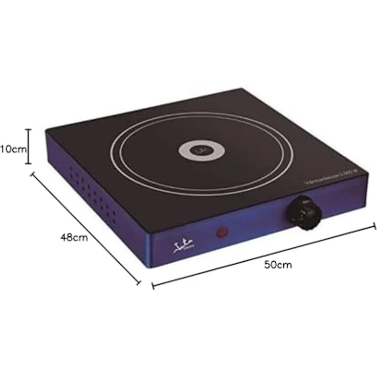JATA Induktionskochplatte V140, Arbeitsplatte Keramik, Vitrotek, 1 Zone(n), schwarz, blau – Bild 8