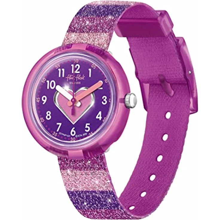 Flik Flak Watch FPNP127, Armbanduhr Montre Stripy Glitter – Bild 1