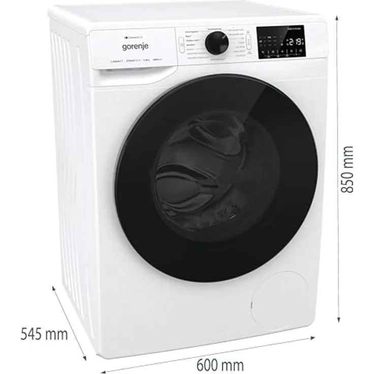 Gorenje WPNEI94DA1TS Waschmaschine, 9 kg, A-Energieeffizienz, ConnectLife, 15 Programme, Nachlegefunktion, AquaStop – Bild 2