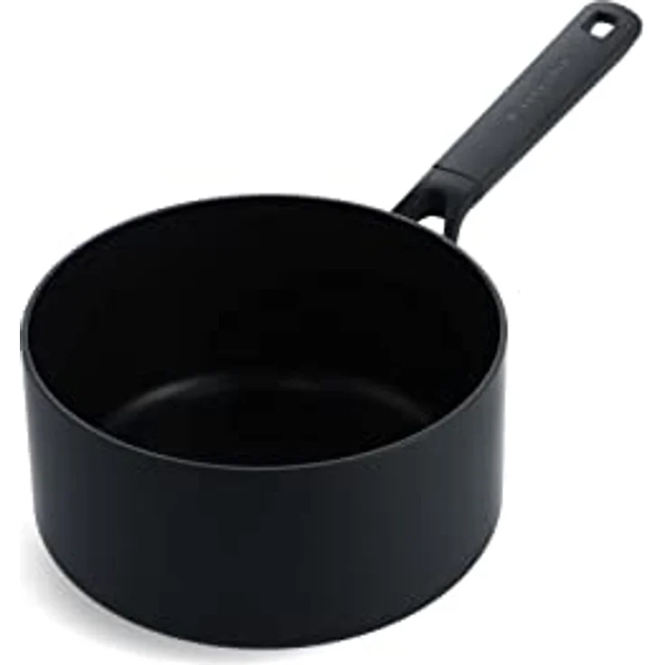 KitchenAid Classic Forged Stielkasserolle (16cm/1,5L), hart anodisiert, PFAS-freie gesunde keramische Antihaftbeschichtung, Induktionsgeeigent, Backofengeeignet, Spülmaschinengeeignet, Schwarz – Bild 1