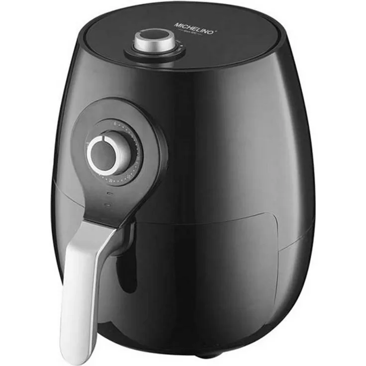 Michelino Heißluftfritteuse 5 Liter 1450 W Schwarz, Temperaturwahl Timer