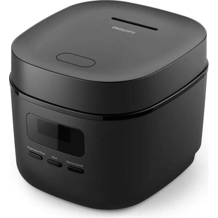 Philips Mini Reiskocher 3000 Series HD3080/80, 5 Programme, 0,54 l, 400 W, schwarz, ideal für 1-3 Personen – Bild 1