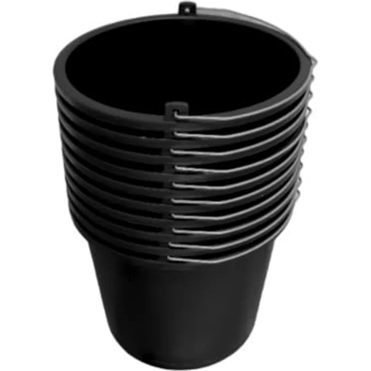 ViD® 10 Stück Mörteleimer/Betoneimer 5 Liter | Ø24 x 19 cm | Putzeimer/Zementeimer/Baueimer, praktisches Set – Bild 3