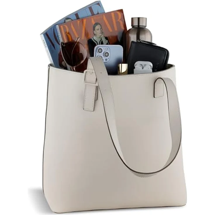 bugatti Zita Shopper Tasche 47 cm, grau, 100% Polyurethan, ideale Einkaufstasche – Bild 4