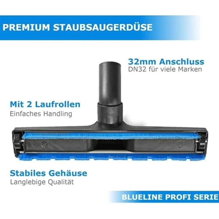 Maxorado Parkett Staubsaugerdüse 32mm, kompatibel mit DeLonghi, Dirt Devil, Philips & mehr, für kratzfreie Reinigung von Parkett und Hartböden, inkl. Anti-Allergy Borsten und Laufrollen – Bild 5
