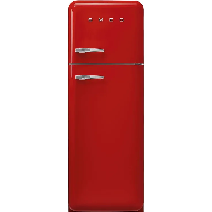 SMEG FAB30RRD6 Kühl-/Gefrierkombination, Rot, 222 Liter Nutzinhalt, Energieeffizienzklasse C, 4-Sterne-Gefrierklasse