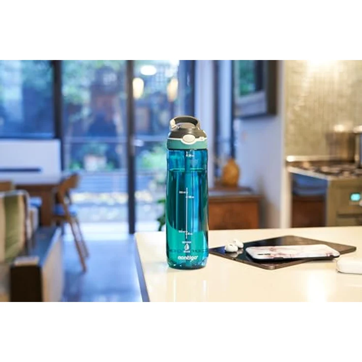 CONTIGO Trinkflasche ASHLAND TREN, auslaufsichere 720ml BPA-freie Wasserflasche mit Strohhalm, Scuba blau – Bild 11