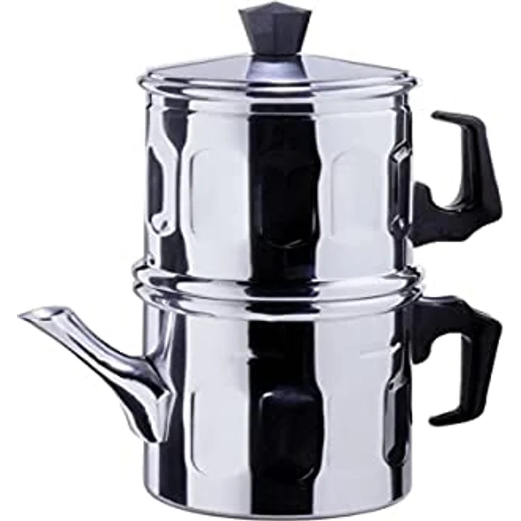 Neapoletanische Kaffeekanne Traditionell Aluminium TZ. 1 ? 2 – Bild 2