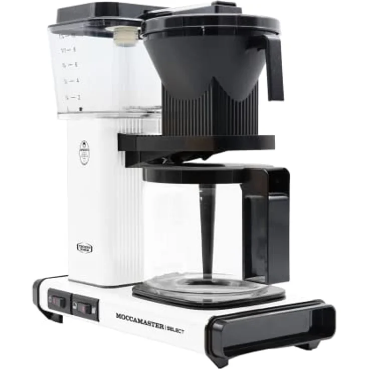 Moccamaster KBG Select, Filtermaschine Kaffee, Kaffeemaschine, Filterkaffee, Matt White, 1.25L – Bild 3
