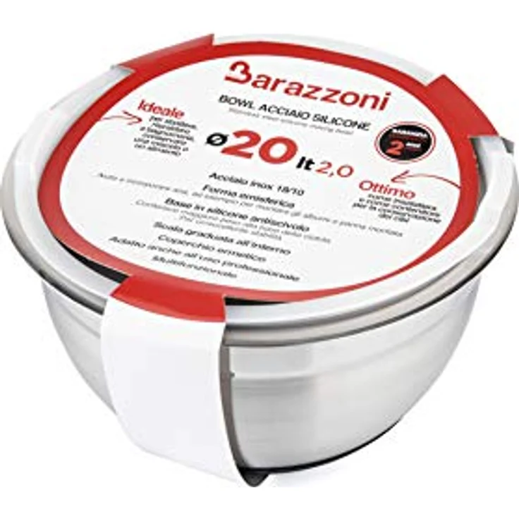 Barazzoni Bowl Edelstahl 18/10 ø24cm x H14,5cm C/COP, 18/10-Silikon, Durchmesser 24cm – Bild 4