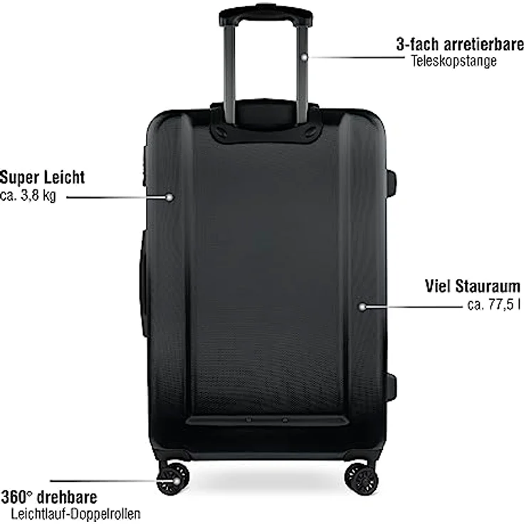 bugatti Lima Hartschalenkoffer 67x45x27,5 cm, 58,1L, 4-Rollen mit TSA-Schloss, Bronze – Bild 5