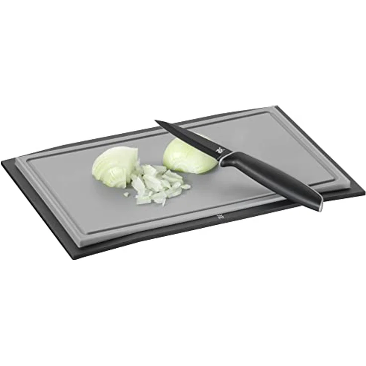 WMF Touch Schneidebrett Tranchierbrett schwarz, 32 x 20 cm, rechteckig Kunsstoff Saftrillen, spülmaschinengeeignet, hygienisch klingenschonend, geschmacksneutral – Bild 3