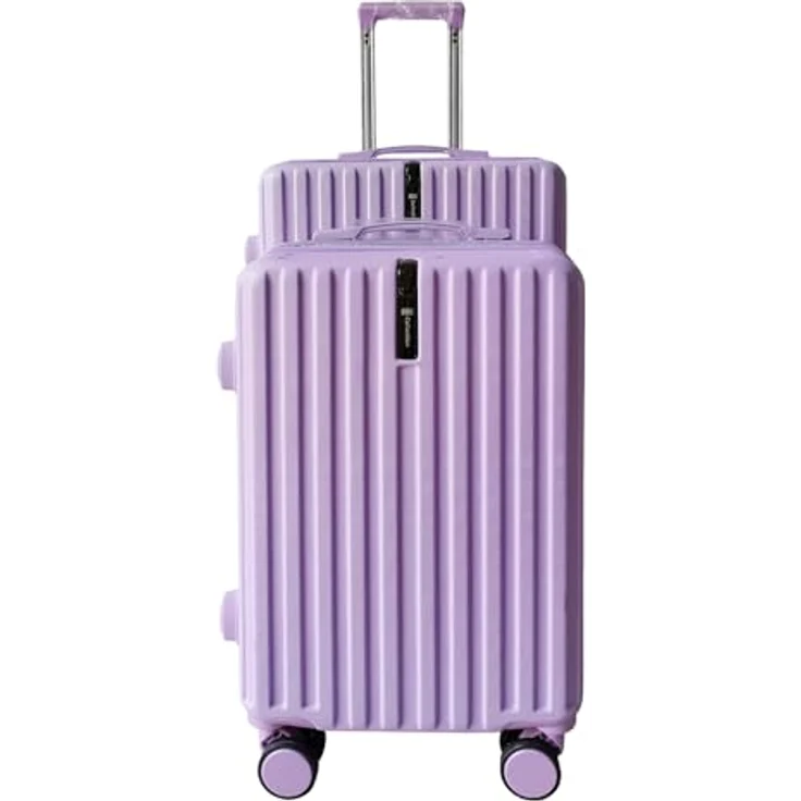 NTK-Collection Leandra Hartschalenkoffer 2er-Set, Lila/Violett, M (50-90l) & L (90-115l), mit Zahlenschloss und Teleskopgriff – Bild 1