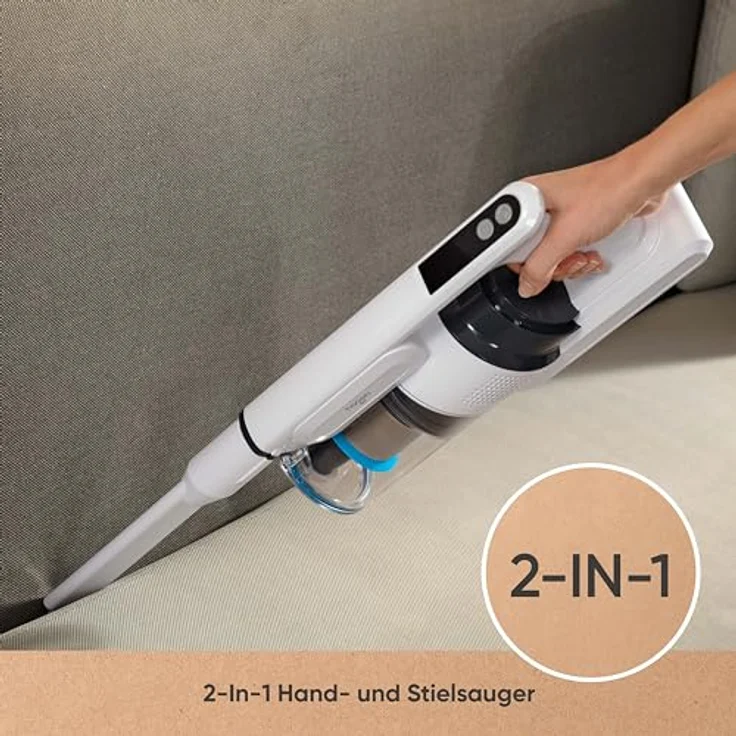 Hoogo S3 Handstaubsauger, 50 min Akkubetrieb, Zyklon-Technologie, weiß – Bild 5