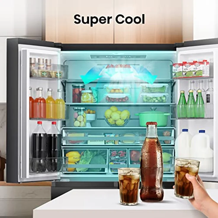 Hisense RQ758N4SAFE Side-by-Side-Kühlschrank, freistehend, schwarz, NoFrost, Energieklasse E – Bild 6
