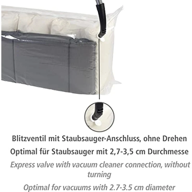 WENKO Vakuumierbeutel Vakuum Jumbo Cube XXL, Aufbewahrungssystem für sperrige Gegenstände, extra dicke Folienqualität – Bild 3