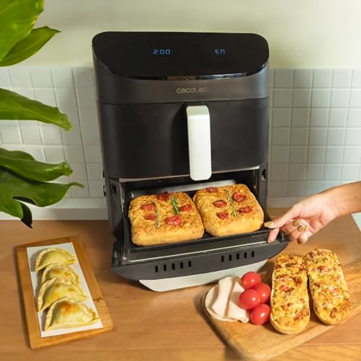 Cecotec Cecofry FoodCourt 11000 Connected C Heißluftfritteuse, Ofen und Grill 11 L, 1850 W, 3-in-1-Design, Synchronisation, 8 voreingestellte Garprogramme, APP und Wifi, 40 bis 230ºC – Bild 5