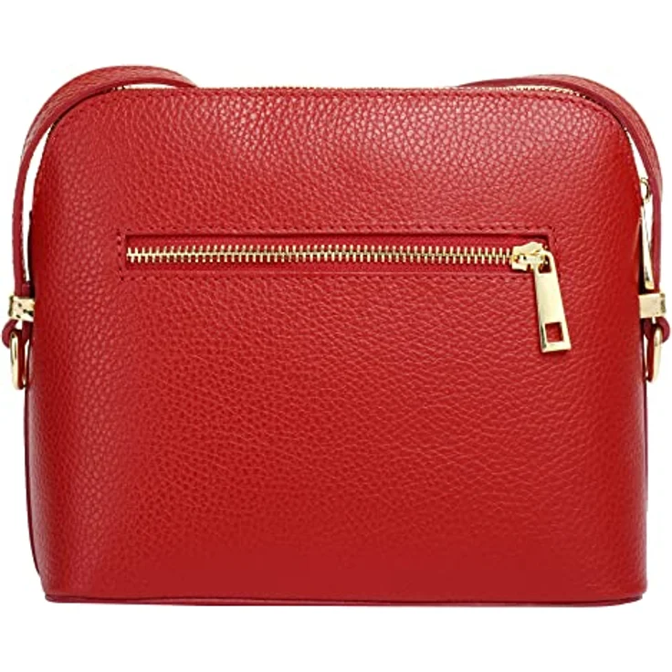 Cluty Umhängetasche, echt Leder, quadratisch, Made in Italy, 18 cm x 20 cm, mit Smartphonefach, verstellbarem Schultergurt – Bild 4