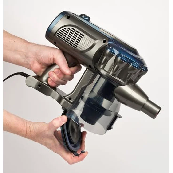 Girmi AP7400, Elektrischer Besen mit 600 W, 15 kPa Saugleistung, grau/blau, Zyklonsystem und Doppelfilter – Bild 5