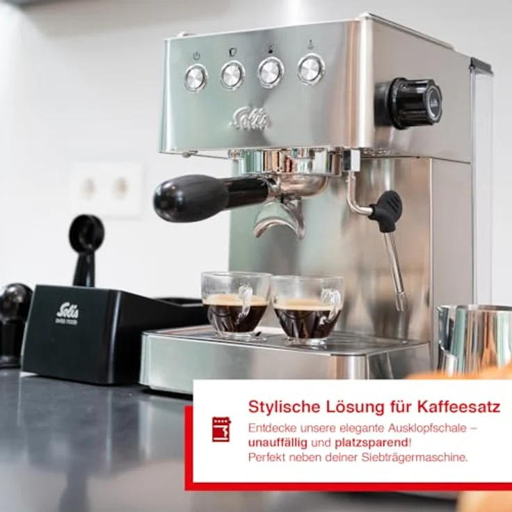 Solis Ausklopfschale für Kaffeesatz, 8 x 11,5 x 22,schwarz – Bild 4