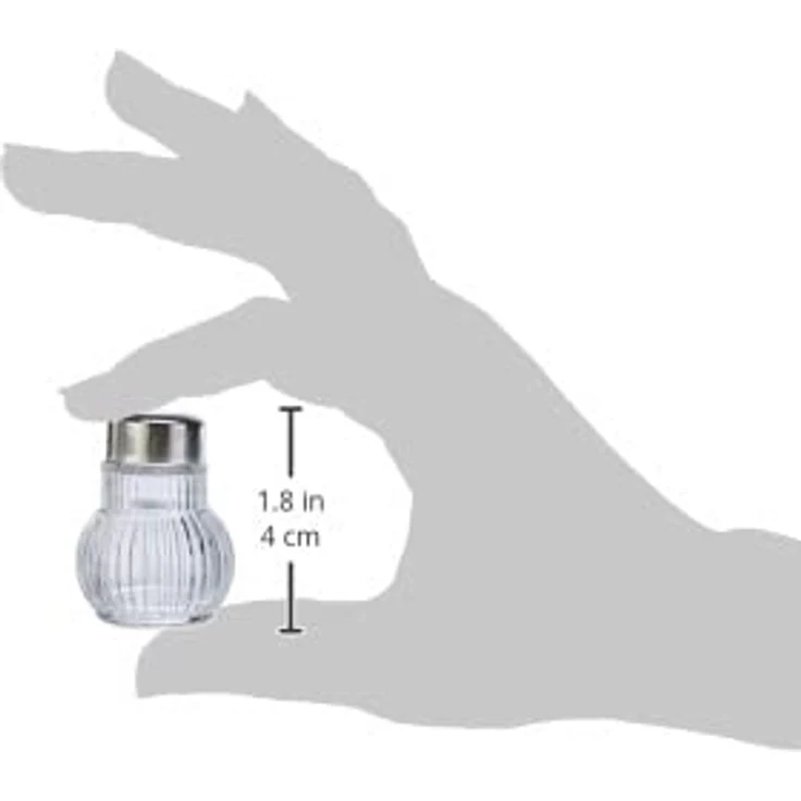 Fackelmann Mini-Streuer RUBIN, Salz- und Pfefferstreuer aus Glas, Gewürzstreuer für einfaches Dosieren (Farbe: Silber-Transparent), Menge: 6 Stück – Bild 6