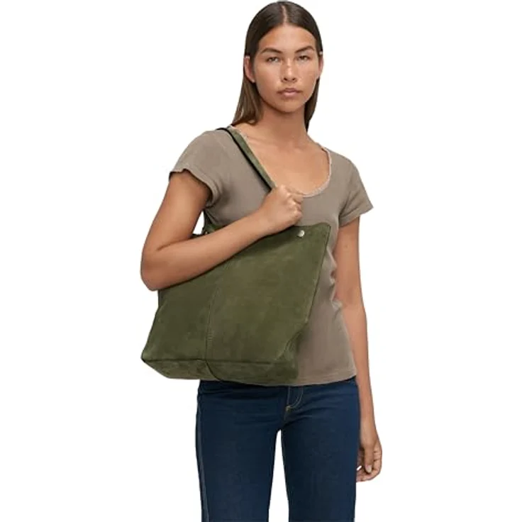 Liebeskind Rive Shopper Tasche, 100% Leder, 40 cm x 12 cm x 34 cm, grün – Bild 3