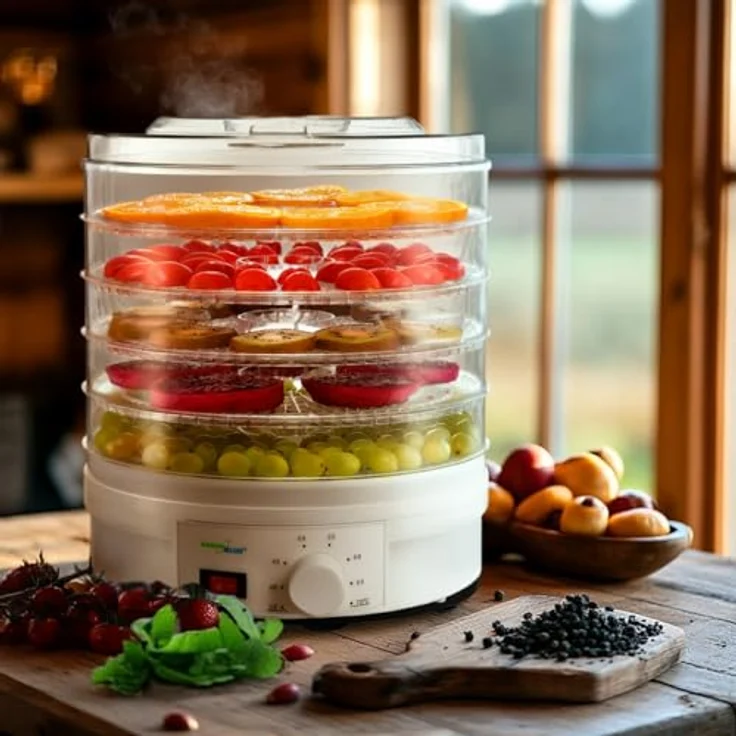 Greenblue GB190 Dörrautomat, Trockner für Pilze, Gemüse und Obst, 250 Watt, 5 Ebenen, weiß – Bild 11