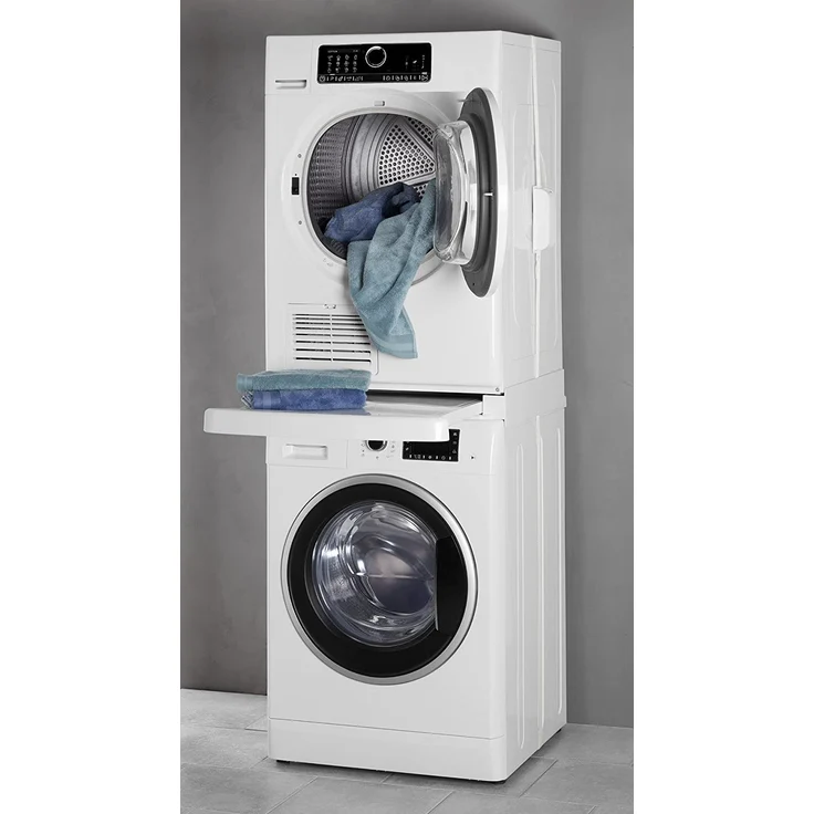 Wpro SKS101, Wäschetrockner-Verbindungssatz, Maße 600 x 600 mm, ausziehbare Ablage – Bild 6