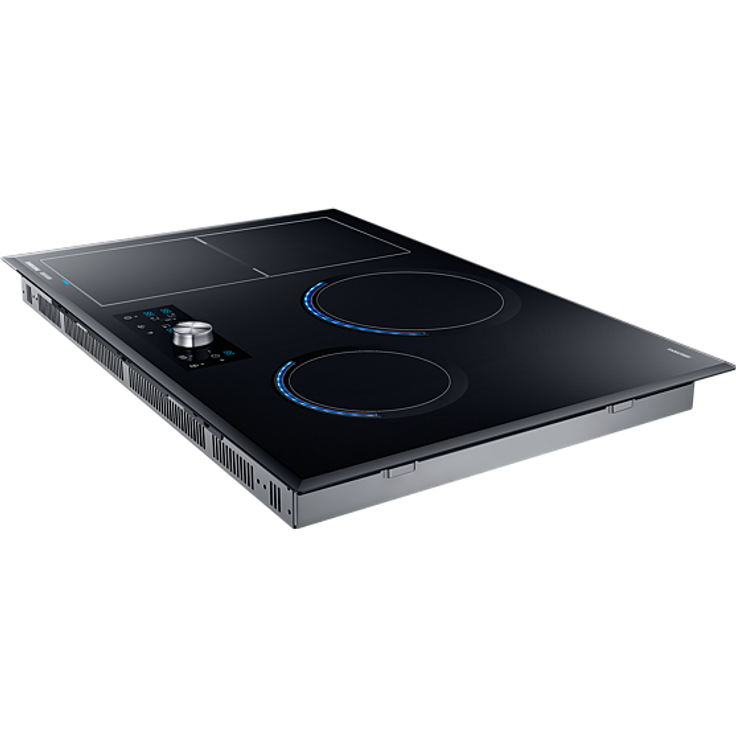 Samsung NZ84J9770EK Induktionskochfeld, Einbaugerät, Autark ja, Betriebsart elektrisch, Anzahl Kochstellen 4, mit abnehmbarem Magnetknebel, Facettenschliff, schwarz – Bild 4