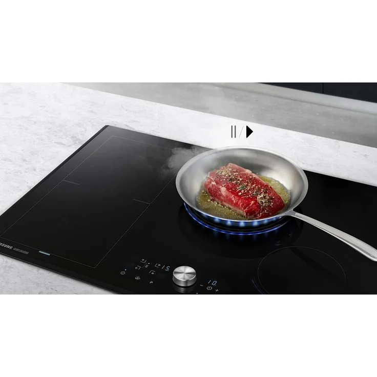 Samsung NZ84J9770EK Induktionskochfeld, Einbaugerät, Autark ja, Betriebsart elektrisch, Anzahl Kochstellen 4, mit abnehmbarem Magnetknebel, Facettenschliff, schwarz – Bild 15