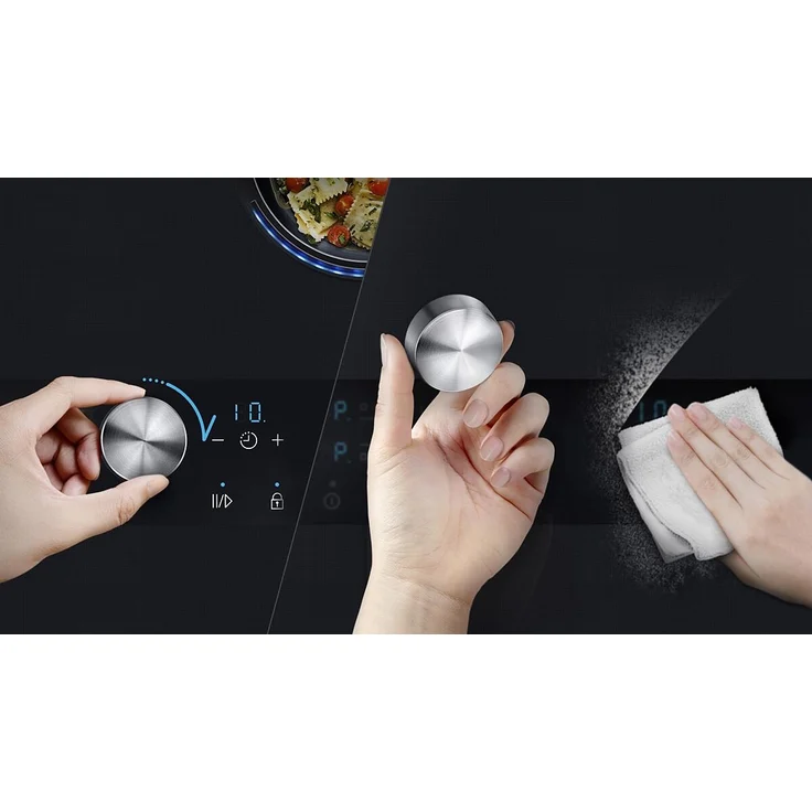 Samsung NZ84J9770EK Induktionskochfeld, Einbaugerät, Autark ja, Betriebsart elektrisch, Anzahl Kochstellen 4, mit abnehmbarem Magnetknebel, Facettenschliff, schwarz – Bild 12