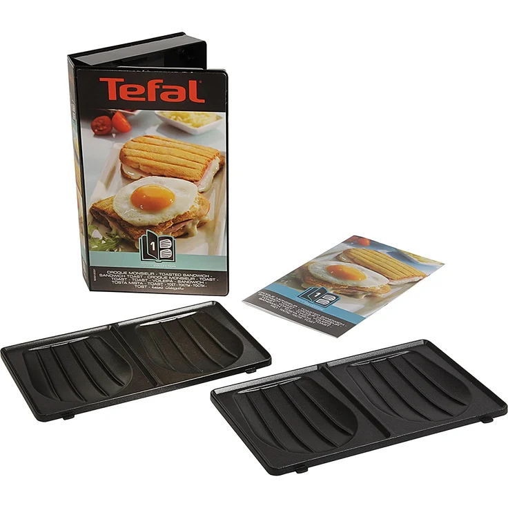 Tefal XA800112 Snack Collection - Zwei Teller Croque Monsieur + 1 Rezeptbuch – Bild 2