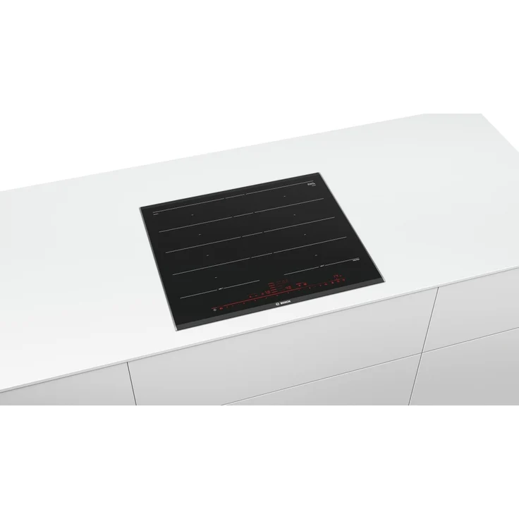 Bosch PXY675DC1E, Induktionskochfeld, Einbau, Betriebsart elektrisch, Anzahl Kochstellen 4, mit Rahmen, aufliegend, Farbe schwarz, PowerBoost für schnelles Erhitzen, PerfectFry Bratsensor – Bild 2