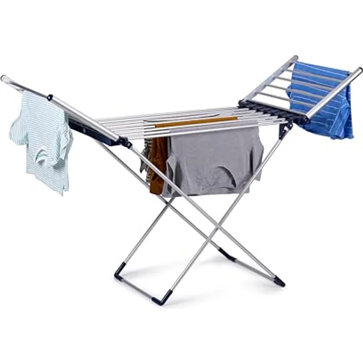 Dirt Devil Beheizter Wäscheständer DD6003 - Trockenstab - Badheizkörper - Wäscheständer 230V – Hochständer Wäsche – 12 m Trockenlänge - IPX1 Schutz - 45 und 55ºC - Preisvergleich