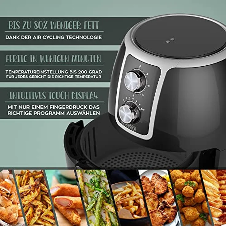 Heinrich´s Heißluftfritteuse, 1500,00 W, Air fryer, Timerfunktion – Bild 4