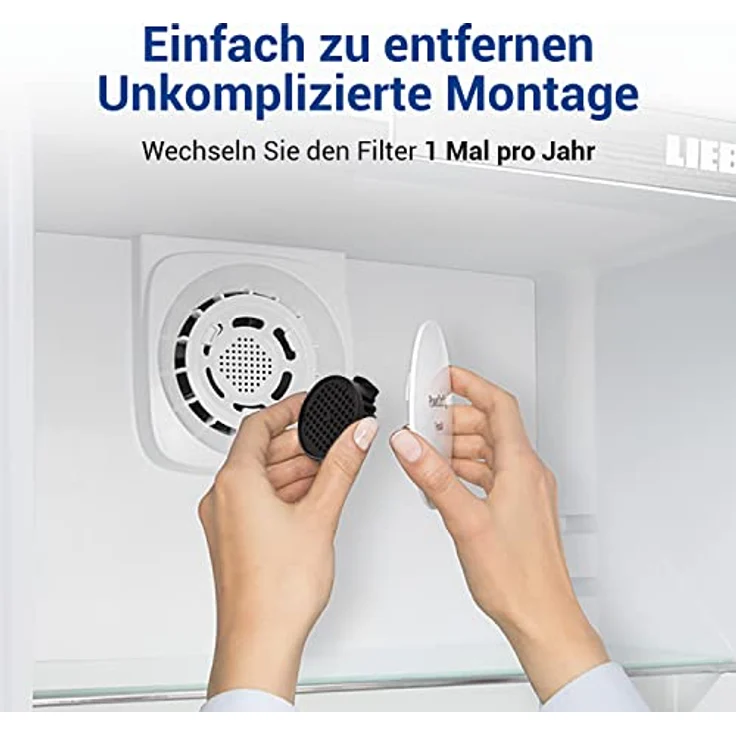 VIOKS Kohlefilter Set 4 Stk für Kühlschrank LIEBHERR 9096342, Aktivkohlefilter 45mmØ – Bild 6