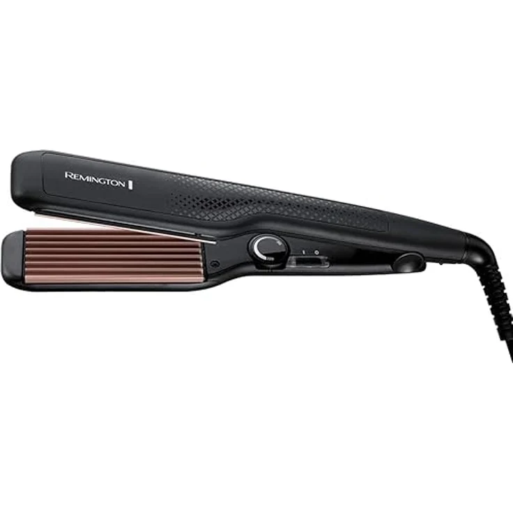 Remington Ceramic Crimp 220 S3580 Kreppeisen, 37 mm breite Stylingplatten mit Rillen, hochwertige, antistatische Keramik-Turmalin-Beschichtung, schwarz – Bild 3