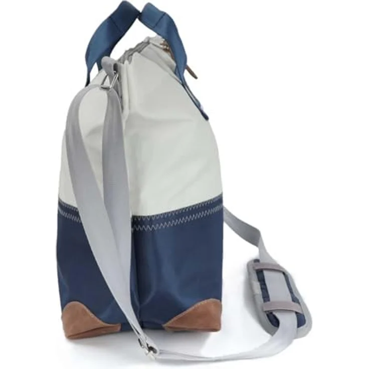360Grad Suutje Umhängetasche aus recyceltem Segeltuch, weiß blau, 16L, leichtgewicht 0,4 kg – Bild 2
