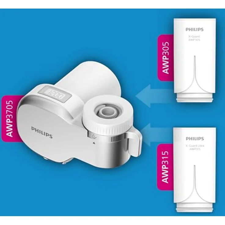 PHILIPS Wasserhahnfilter Wasserfilter AWP3705P3/10 Leitungswasser Filter, Weiss – Bild 5